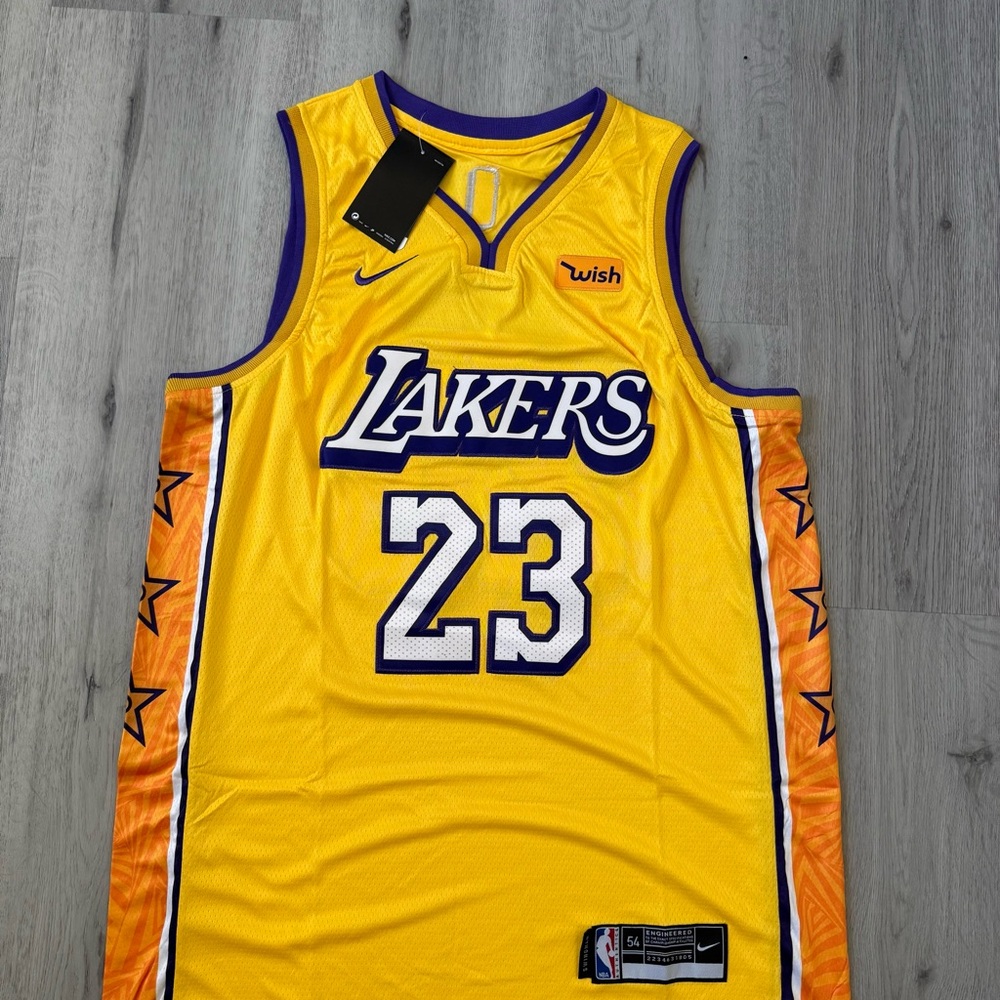 Nike LeBron James Los Angeles Lakers NBA Basketball Jersey size 54 NWT